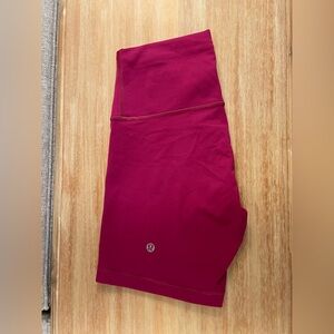 Lululemon Athletica Pink High-Waisted Bike Shorts